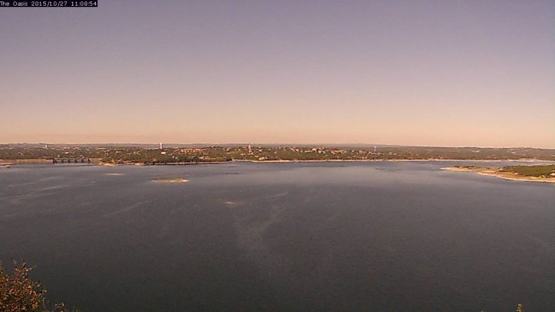 Lake Travis webcam, October 27, 2015 10:15 AM CT