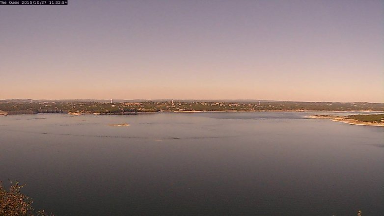 Lake Travis webcam, October 27, 2015 10:40 AM CT