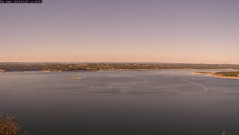 Lake Travis webcam, October 27, 2015 10:45 AM CT