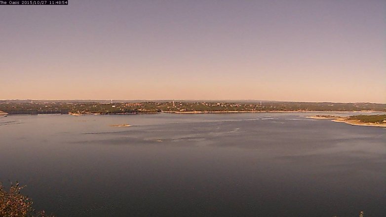 Lake Travis webcam, October 27, 2015 10:55 AM CT