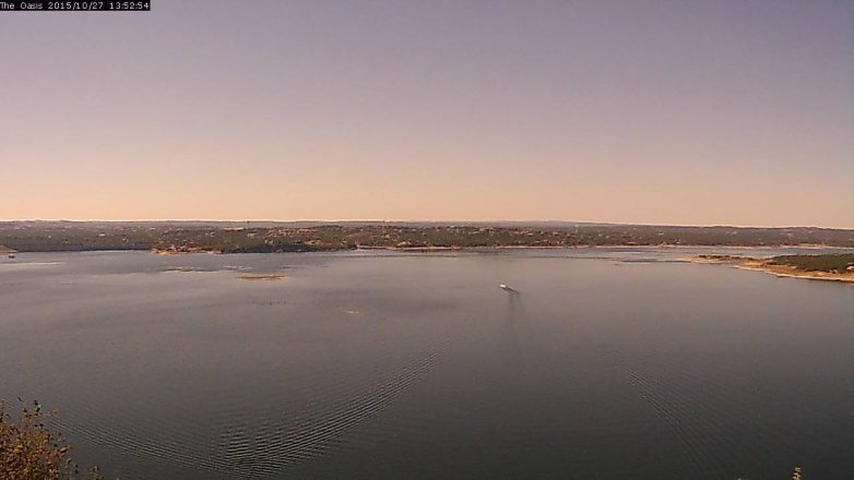 Lake Travis webcam, October 27, 2015 1:00 PM CT