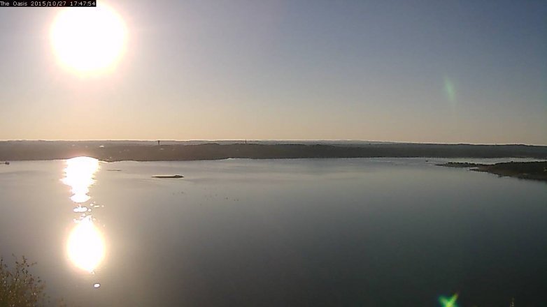 Lake Travis webcam, October 27, 2015 4:55 PM CT