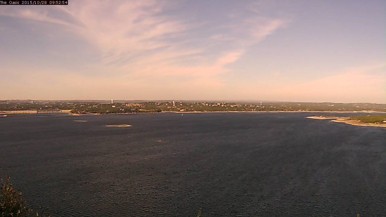 Lake Travis webcam, October 28, 2015 9:00 AM CT
