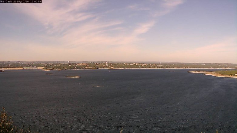 Lake Travis webcam, October 28, 2015 9:05 AM CT