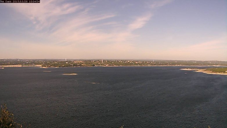 Lake Travis webcam, October 28, 2015 9:10 AM CT