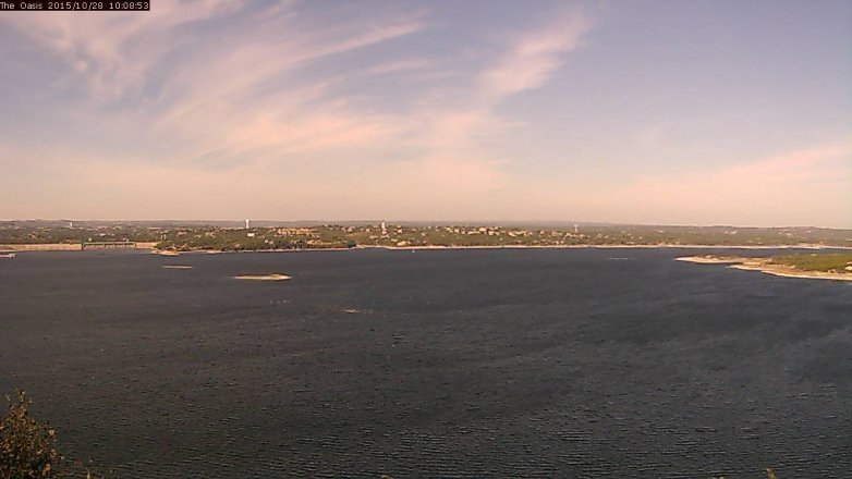 Lake Travis webcam, October 28, 2015 9:15 AM CT