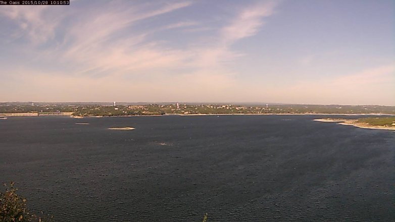 Lake Travis webcam, October 28, 2015 9:20 AM CT