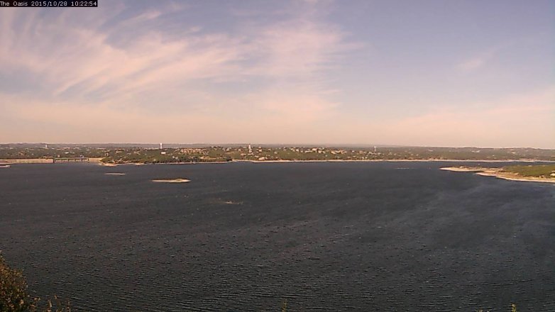 Lake Travis webcam, October 28, 2015 9:30 AM CT