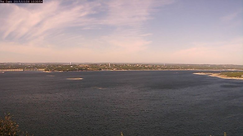Lake Travis webcam, October 28, 2015 9:35 AM CT