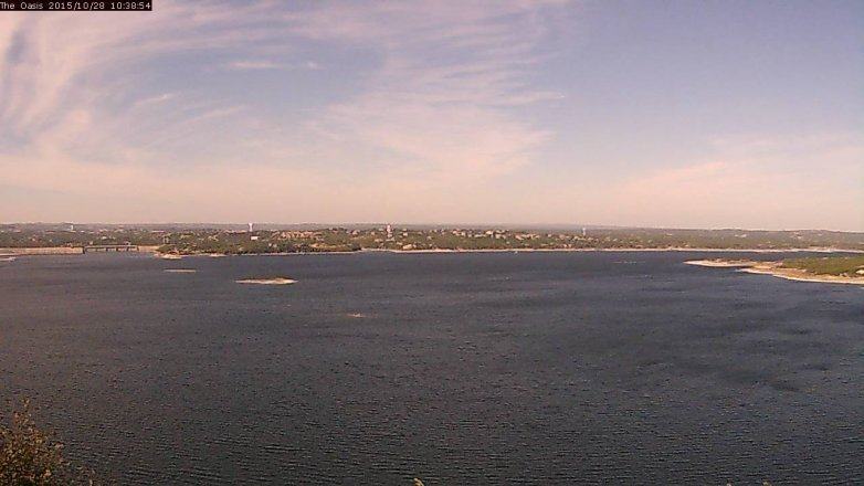 Lake Travis webcam, October 28, 2015 9:45 AM CT