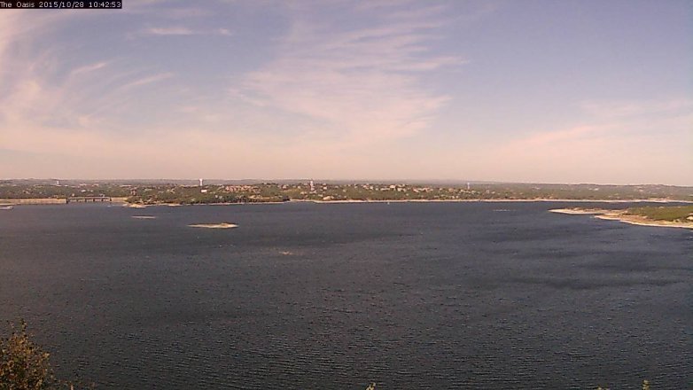 Lake Travis webcam, October 28, 2015 9:50 AM CT