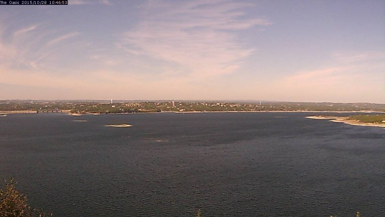 Lake Travis webcam, October 28, 2015 9:55 AM CT