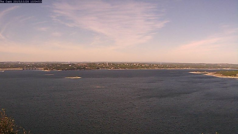 Lake Travis webcam, October 28, 2015 10:00 AM CT