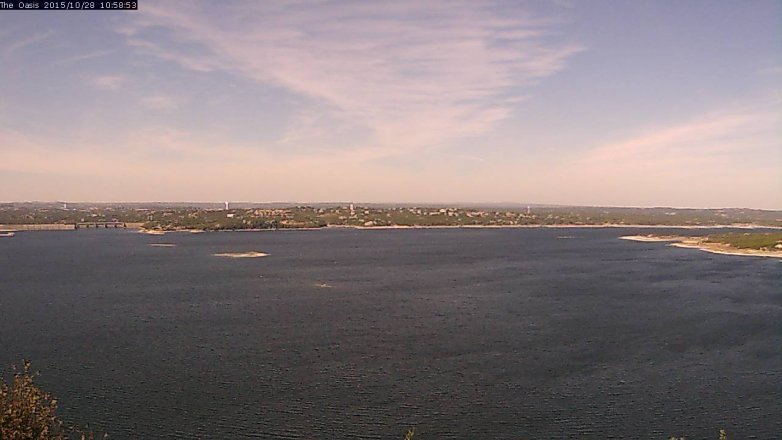 Lake Travis webcam, October 28, 2015 10:05 AM CT
