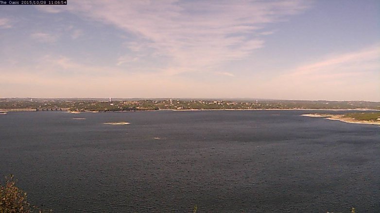 Lake Travis webcam, October 28, 2015 10:10 AM CT