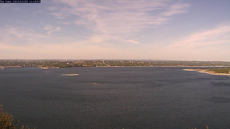 Lake Travis webcam, October 28, 2015 10:25 AM CT