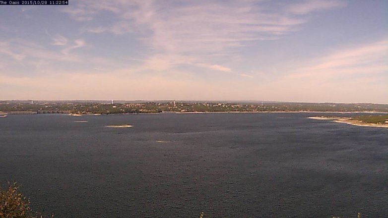 Lake Travis webcam, October 28, 2015 10:30 AM CT