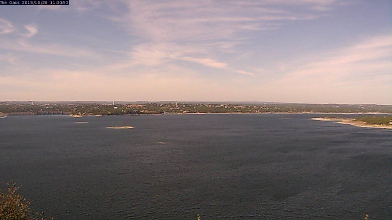 Lake Travis webcam, October 28, 2015 10:40 AM CT