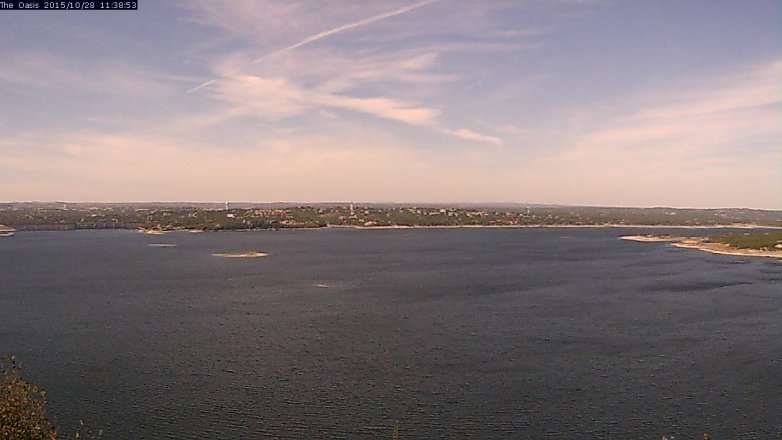 Lake Travis webcam, October 28, 2015 10:45 AM CT