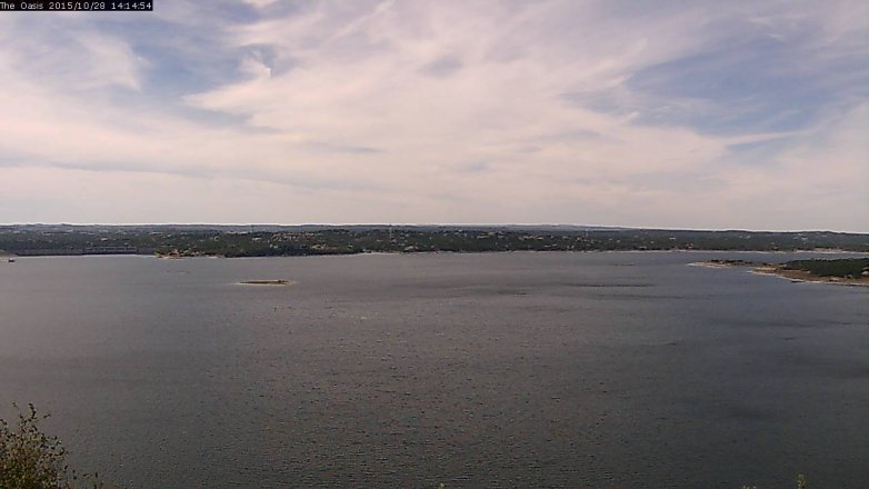 Lake Travis webcam, October 28, 2015 1:20 PM CT