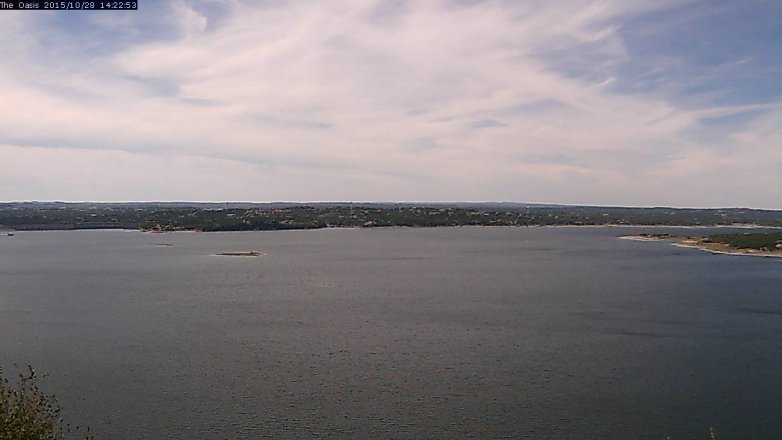 Lake Travis webcam, October 28, 2015 1:30 PM CT