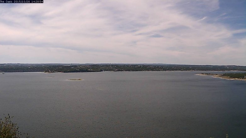 Lake Travis webcam, October 28, 2015 1:35 PM CT