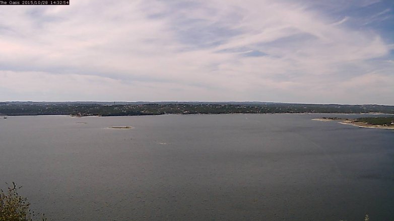 Lake Travis webcam, October 28, 2015 1:40 PM CT