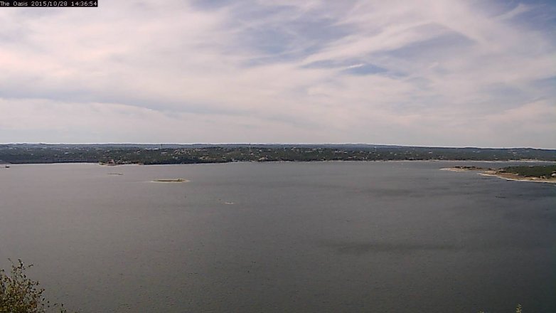 Lake Travis webcam, October 28, 2015 1:45 PM CT