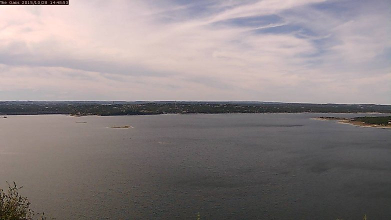 Lake Travis webcam, October 28, 2015 1:55 PM CT