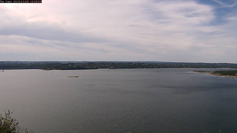 Lake Travis webcam, October 28, 2015 2:05 PM CT