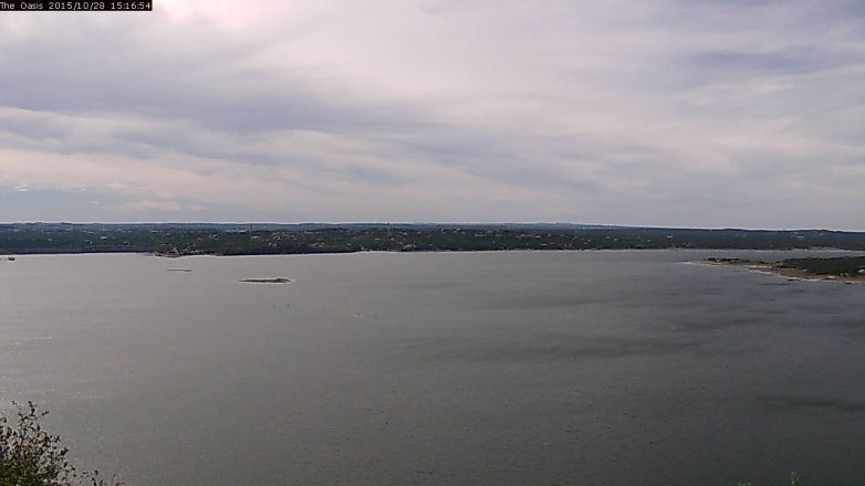 Lake Travis webcam, October 28, 2015 2:20 PM CT