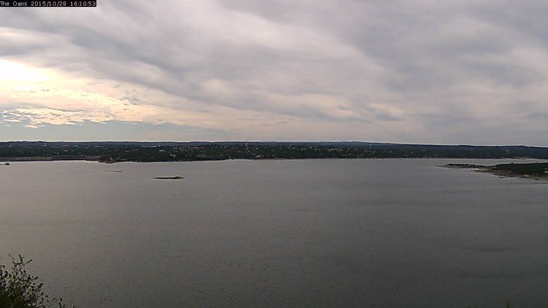 Lake Travis webcam, October 28, 2015 3:15 PM CT