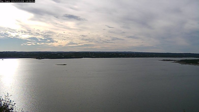 Lake Travis webcam, October 28, 2015 4:05 PM CT