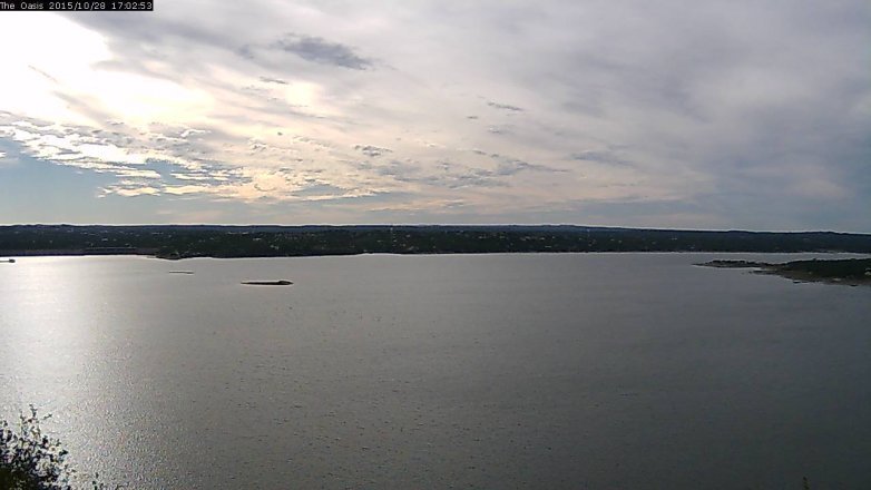 Lake Travis webcam, October 28, 2015 4:10 PM CT