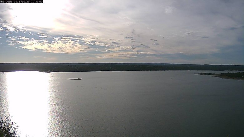 Lake Travis webcam, October 28, 2015 4:35 PM CT