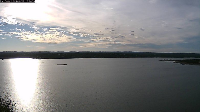 Lake Travis webcam, October 28, 2015 4:40 PM CT
