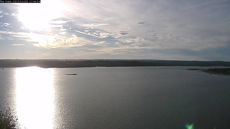 Lake Travis webcam, October 28, 2015 4:55 PM CT