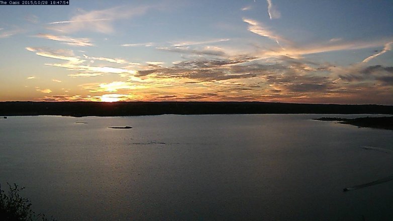 Lake Travis webcam, October 28, 2015 5:55 PM CT