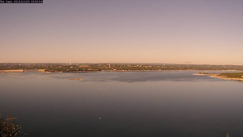 Lake Travis webcam, October 29, 2015 9:00 AM CT