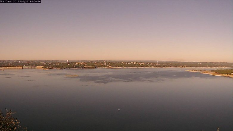 Lake Travis webcam, October 29, 2015 9:10 AM CT