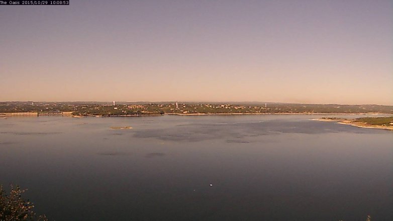 Lake Travis webcam, October 29, 2015 9:15 AM CT