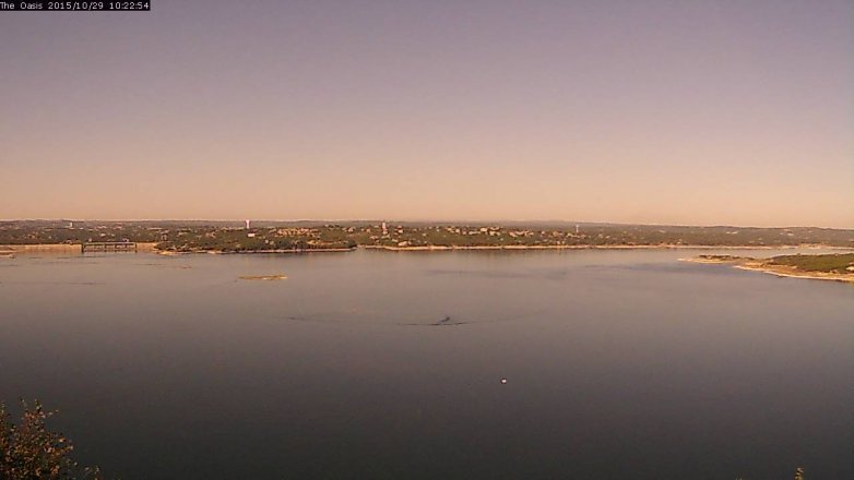 Lake Travis webcam, October 29, 2015 9:30 AM CT