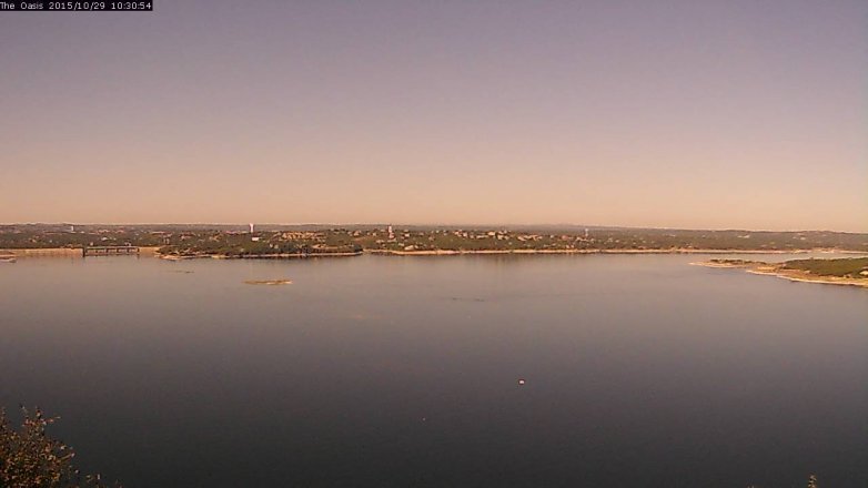 Lake Travis webcam, October 29, 2015 9:35 AM CT