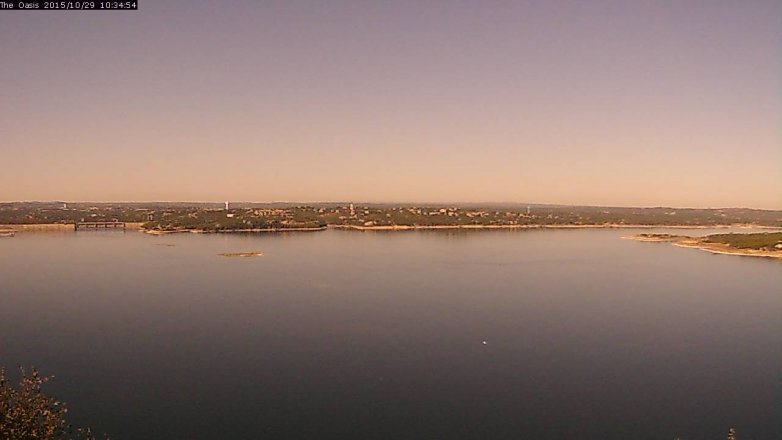 Lake Travis webcam, October 29, 2015 9:40 AM CT