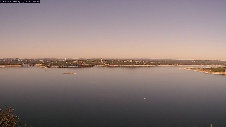 Lake Travis webcam, October 29, 2015 9:45 AM CT
