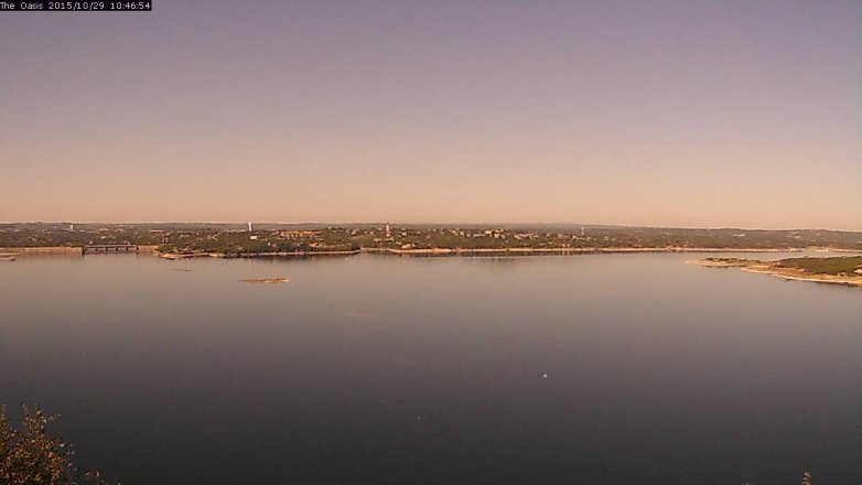 Lake Travis webcam, October 29, 2015 9:55 AM CT
