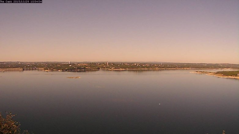 Lake Travis webcam, October 29, 2015 10:00 AM CT