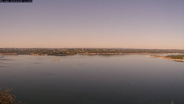 Lake Travis webcam, October 29, 2015 10:20 AM CT
