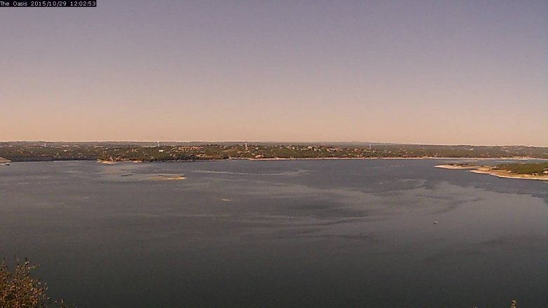 Lake Travis webcam, October 29, 2015 11:10 AM CT