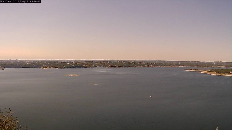 Lake Travis webcam, October 29, 2015 12:35 PM CT